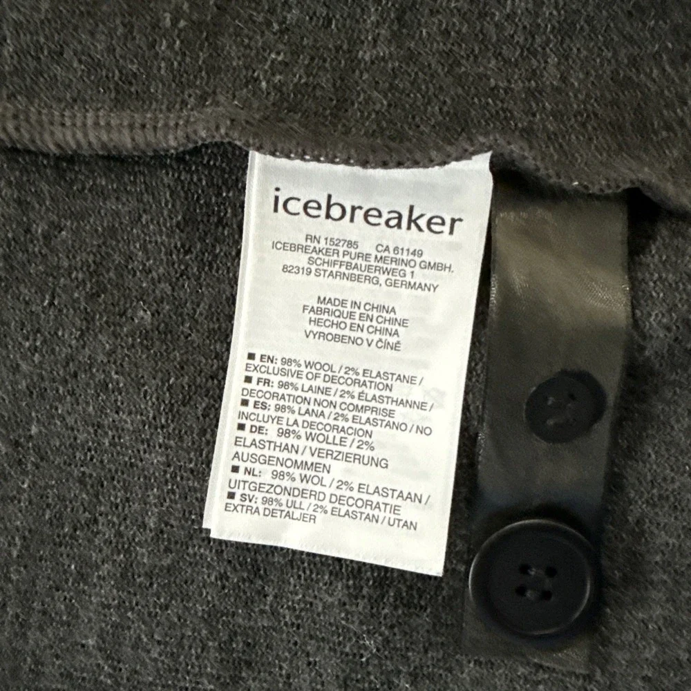 Icebreaker x TABI Goldwin Merino Wool Tech Blazer Men M Gray Sport Coat Travel